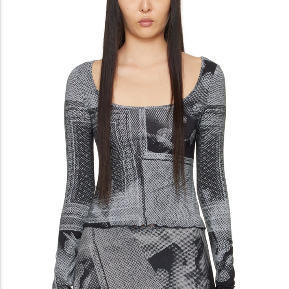 Miaou Black & White Graphic Top